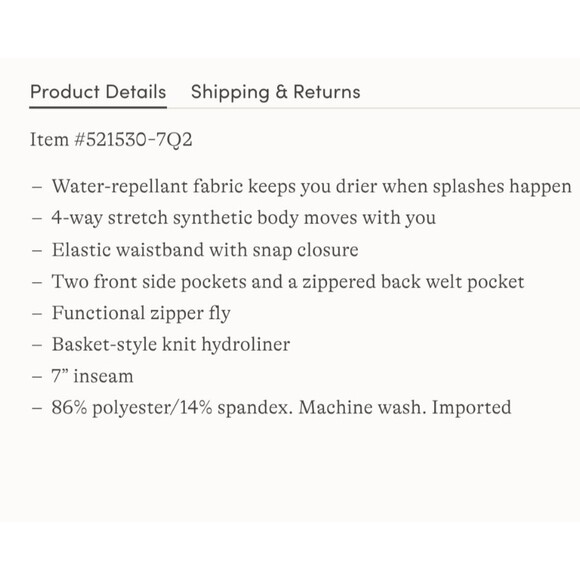 NWT $70 LANDS' END swimsuit Men's XXL Lined 7" Hybrid Swim Shorts trunks blue 2x - Picture 5 of 5